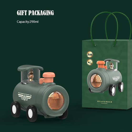 Stainless Steel Vacuum Flask Train Shaped Water Bottle