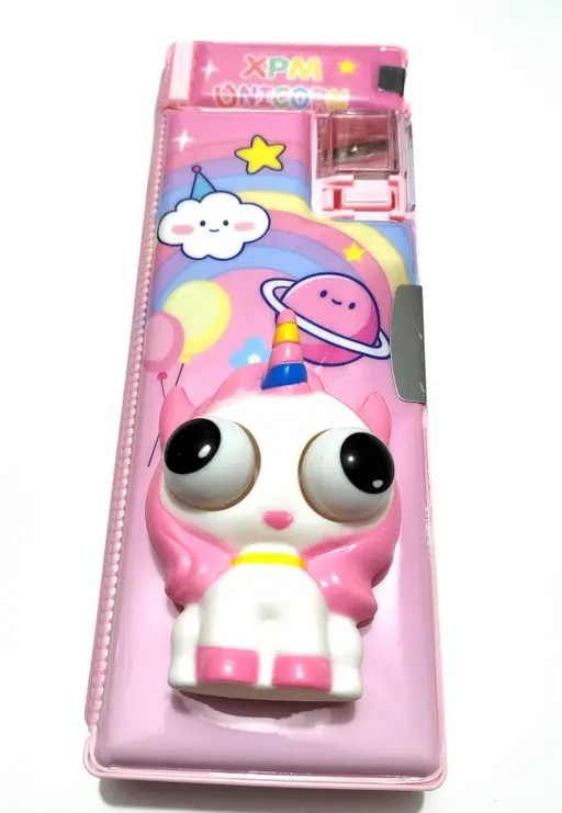 Unicorn Pop Eye Geometry  in 3D Squishy Form-pink