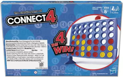 The Classic Game of Connect 4, Connect 4 Grid,Get 4 in a Row Strategy Game for 2 Players Ages 6 & Up Strategy & War Games Board Game