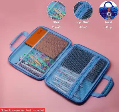 3D Embossed Design Large Capacity Stationary Organizer  Case for School