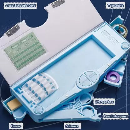 Astronaut, Universe Print Multi Compartment Button Operated Magnetic Compass Box For Kids